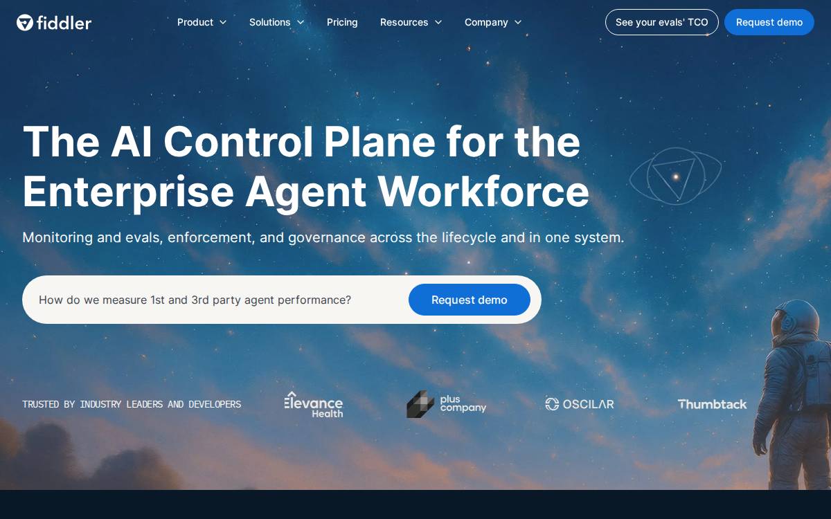 Fiddler AI website preview