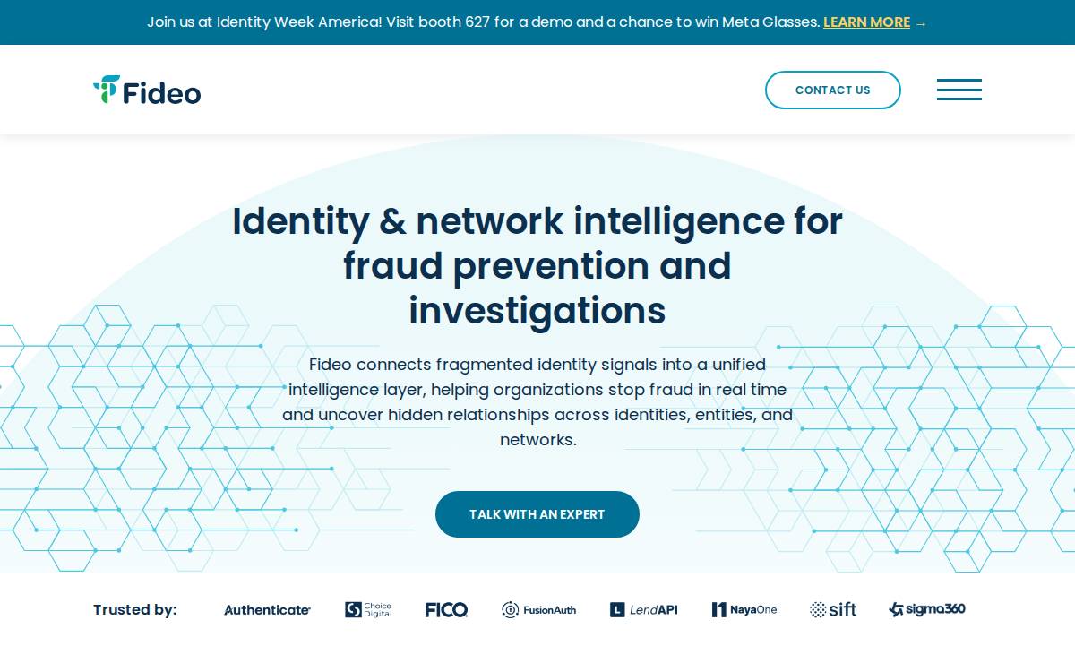 Fideo Intelligence website preview