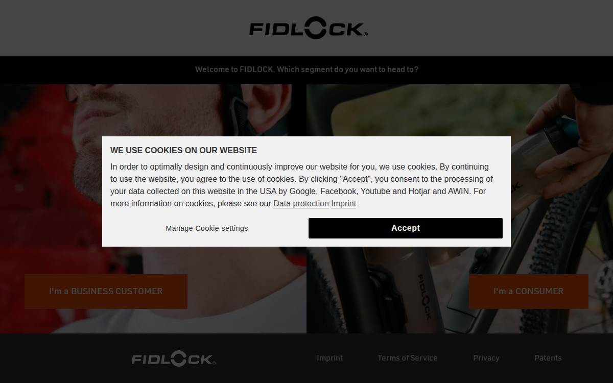 Fidlock website preview