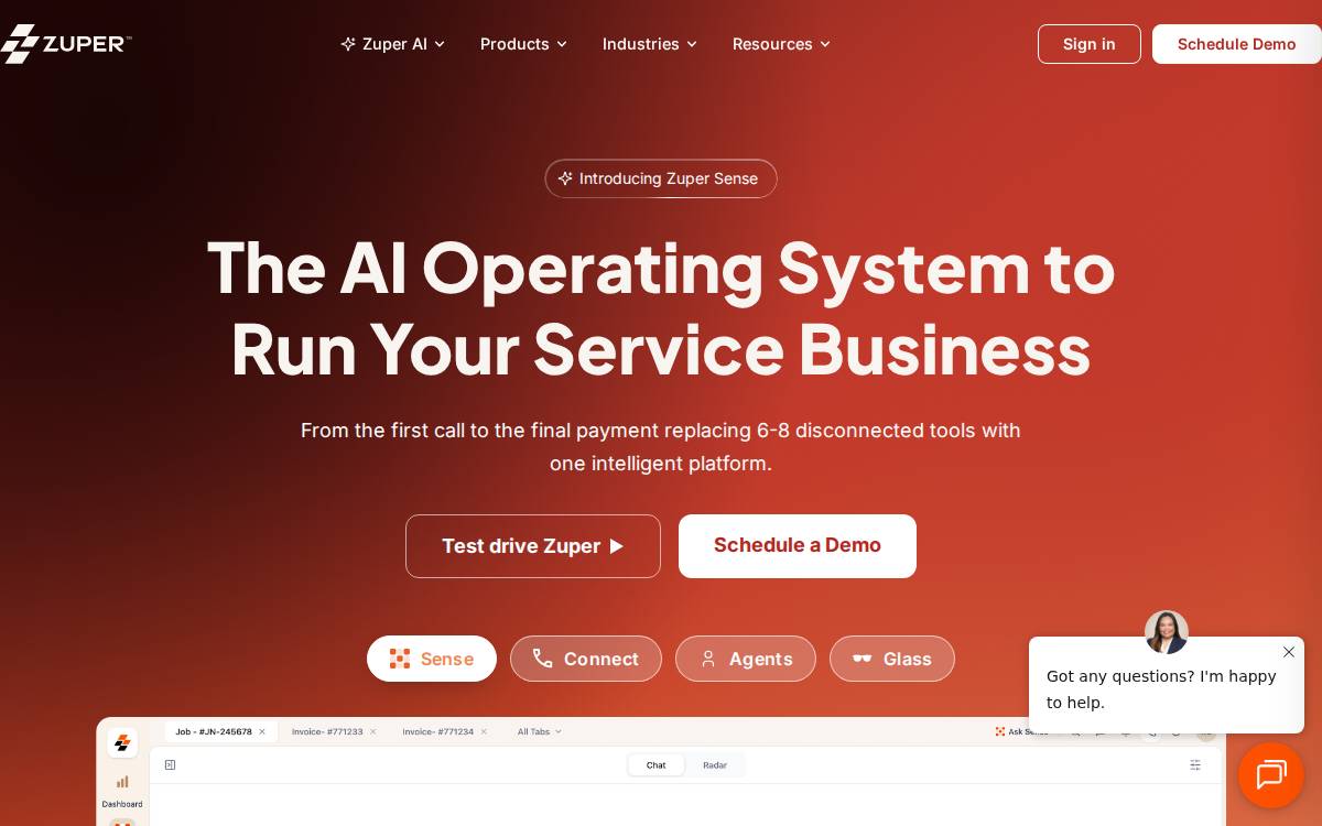 Field Services website preview