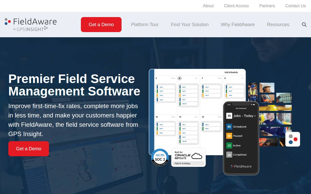 Fieldaware website preview
