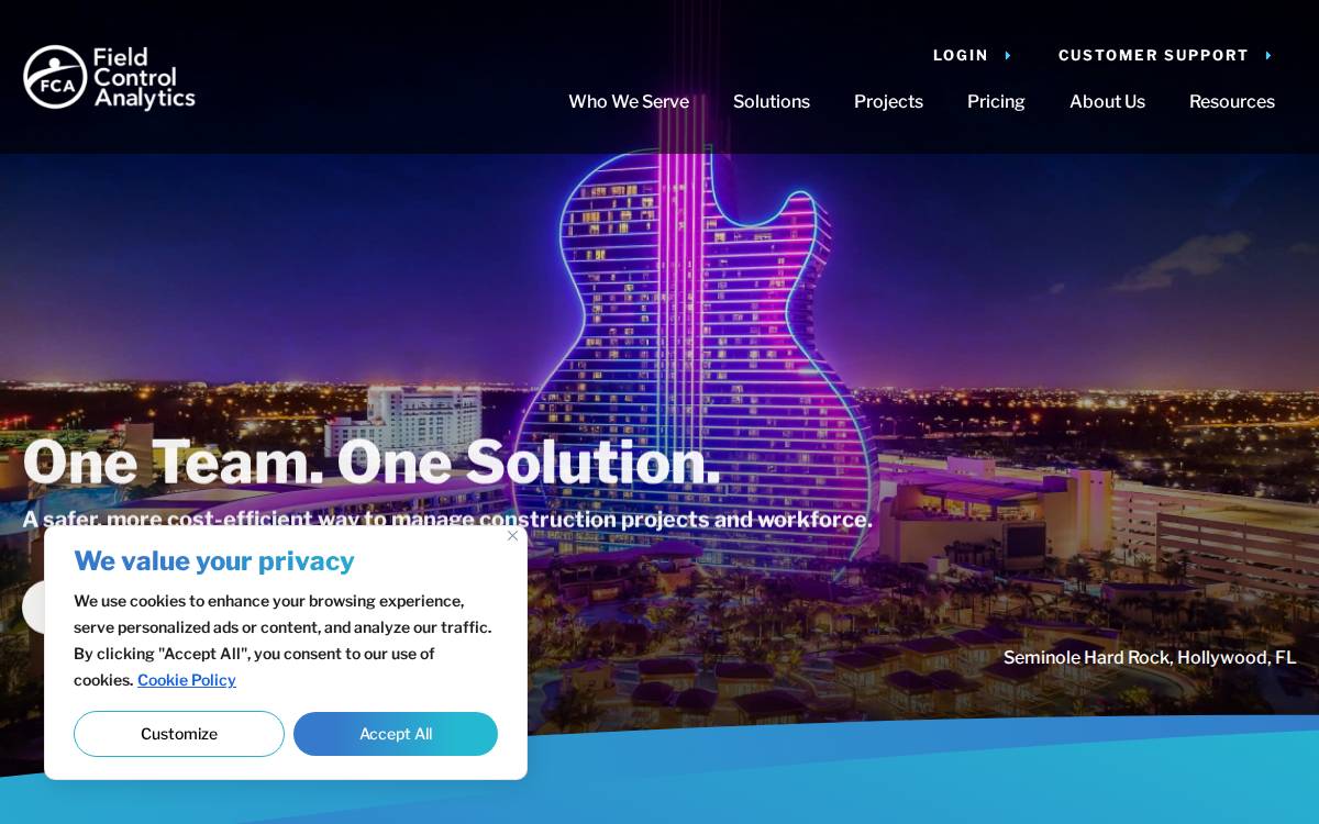 Fieldcontrolanalytics website preview