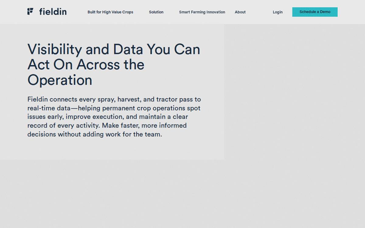 FieldIn website preview
