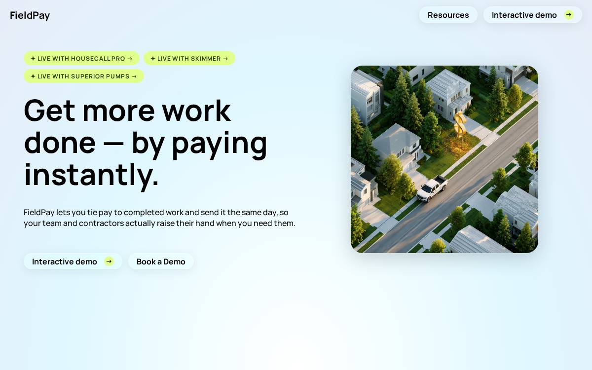 FieldPay website preview