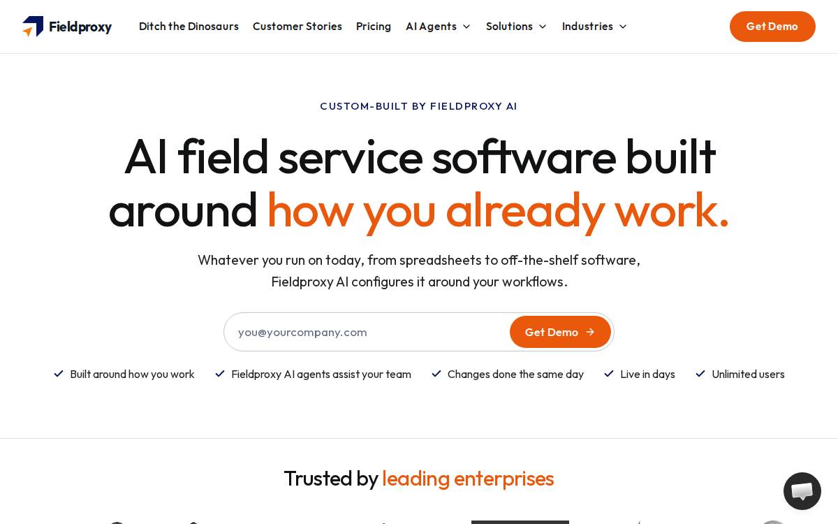 Fieldproxy website preview