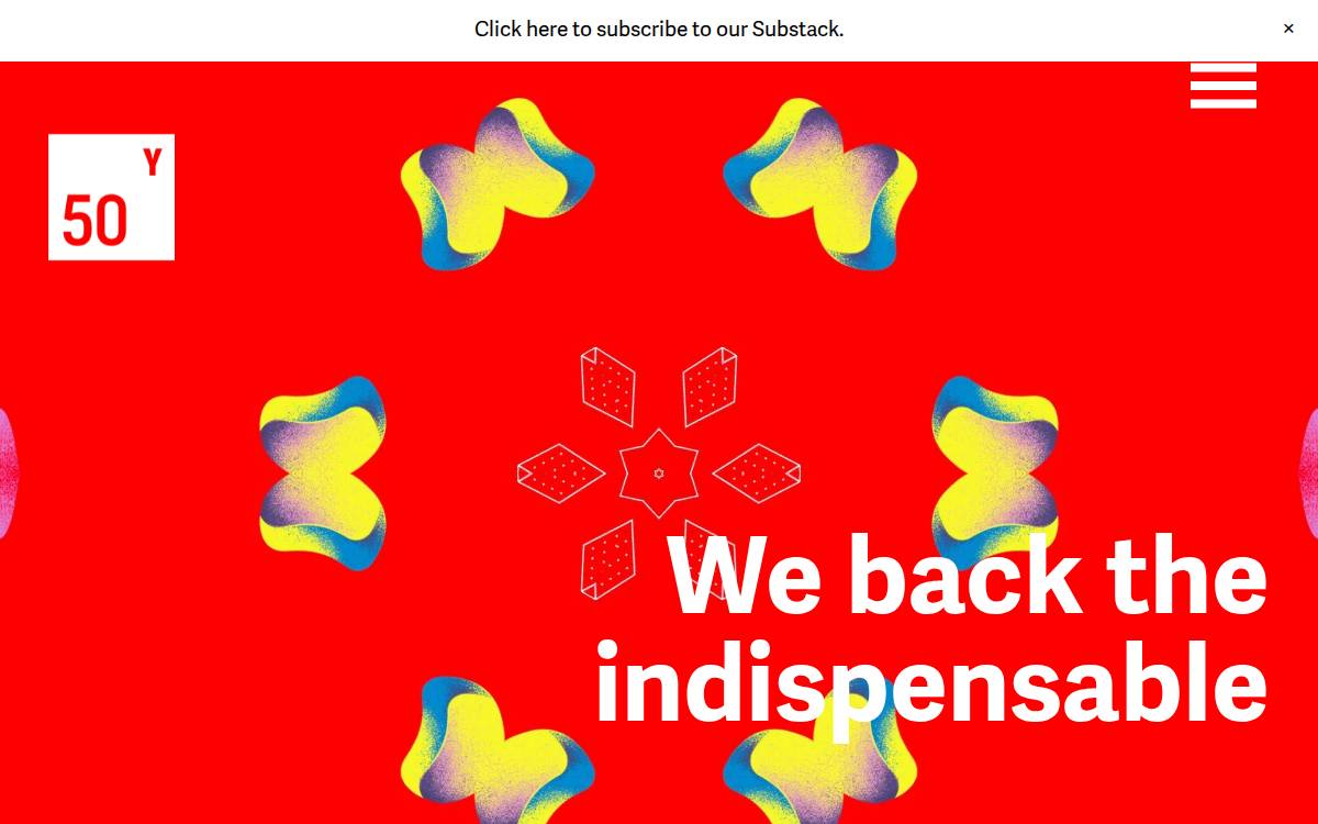 Fifty Years website preview