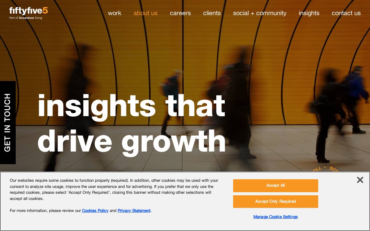 Fiftyfive5 website preview
