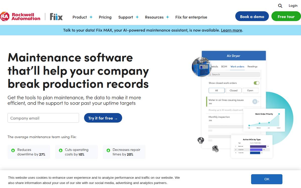 FIIX website preview