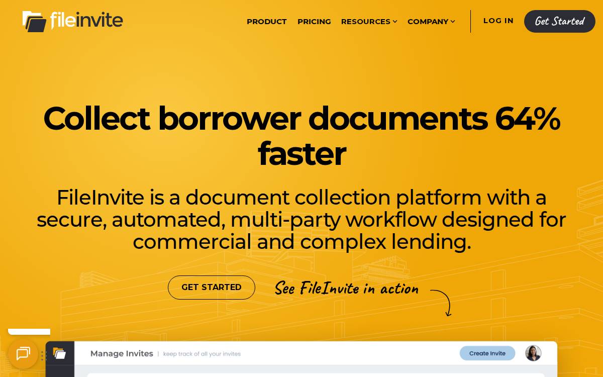 File invite website preview