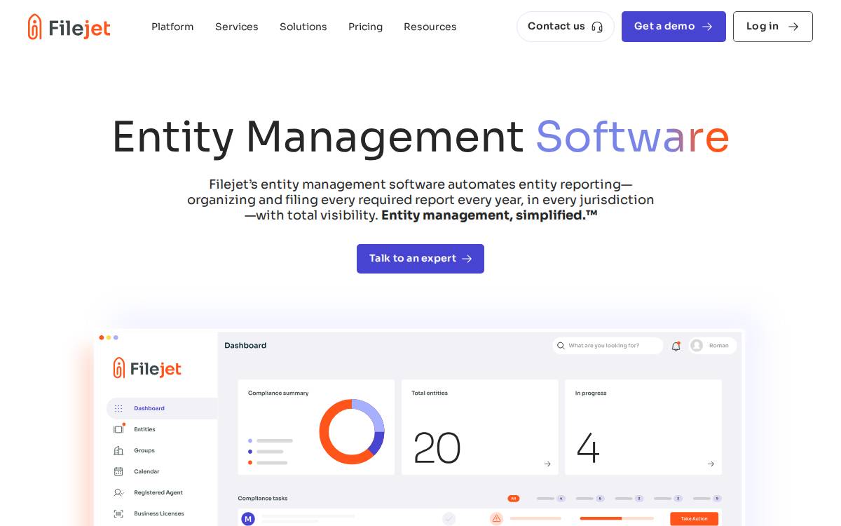 Filejet website preview