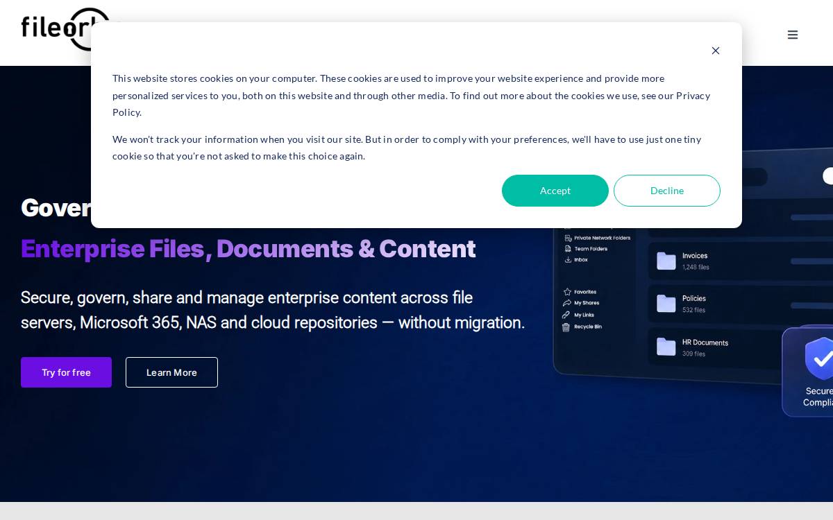 Fileorbis website preview