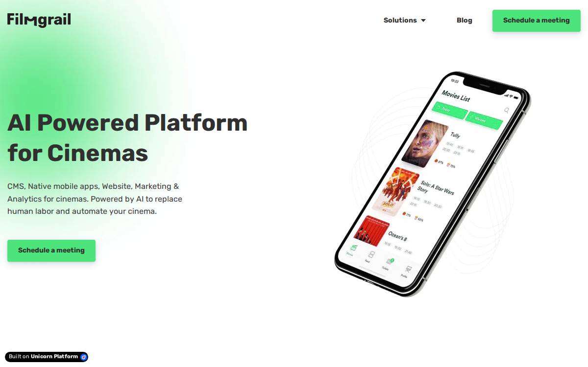 Filmgrail website preview