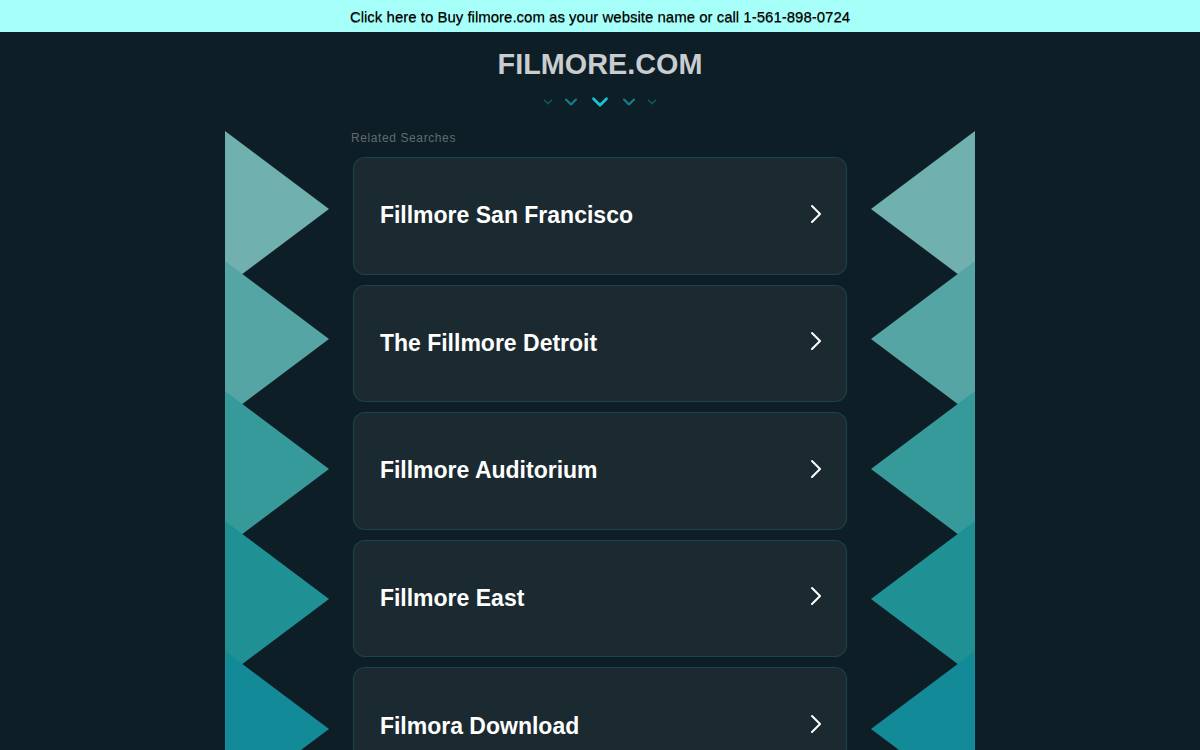 Filmore website preview