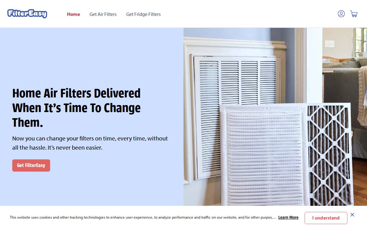 FilterEasy website preview