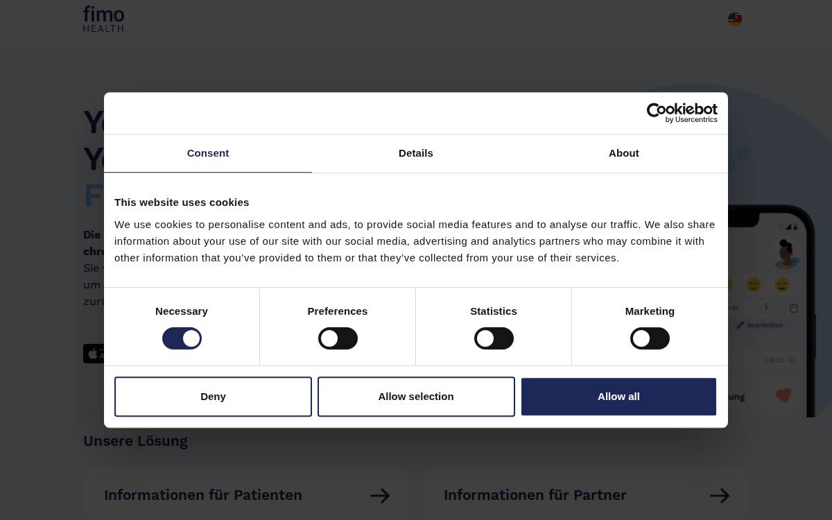 Fimo Health website preview