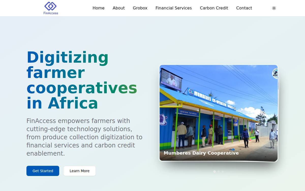 Finaccess Kenya website preview
