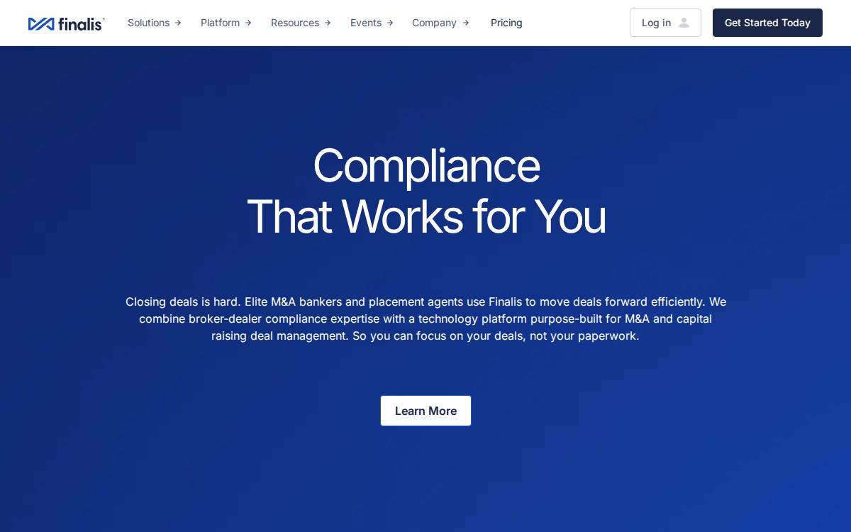 Finalis website preview
