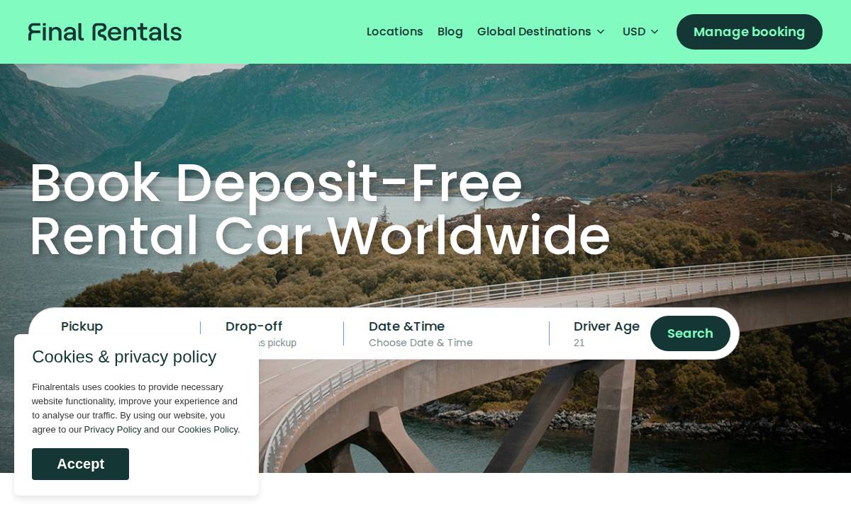 Finalrentals website preview