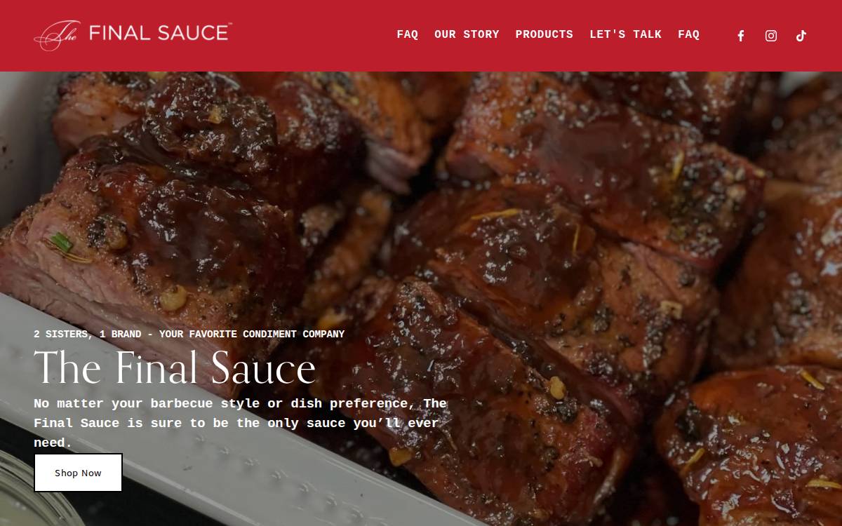 Finalsauce website preview