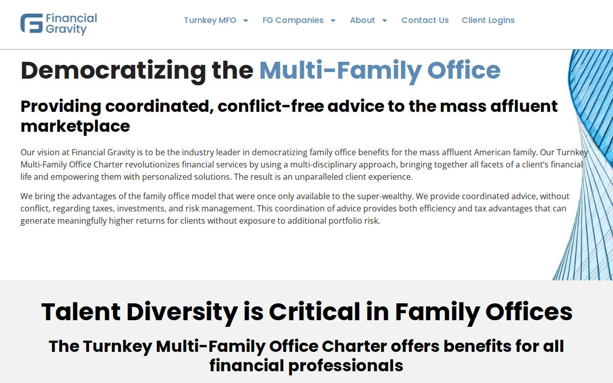 Financial Gravity Companies website preview