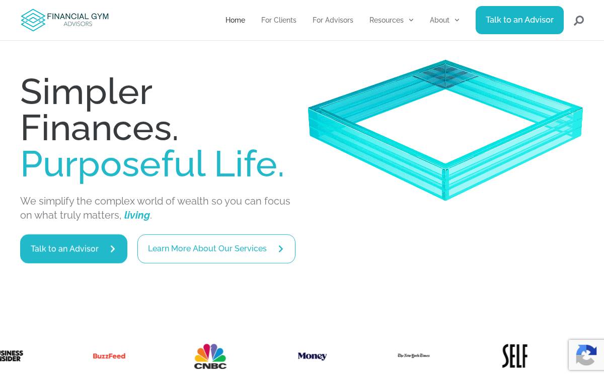 Financial Gym website preview