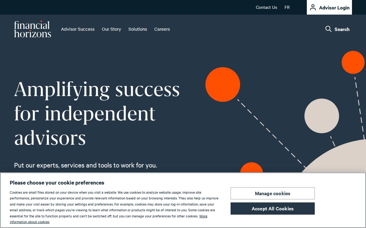 Financialhorizons website preview