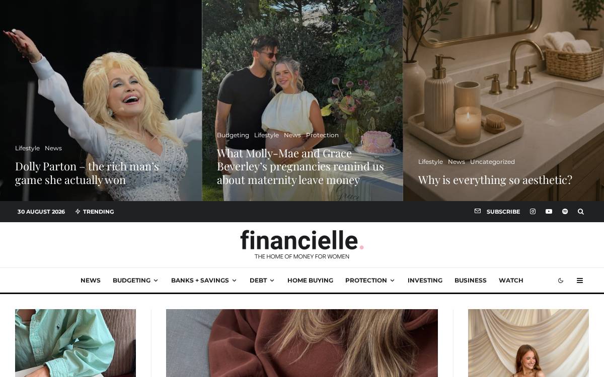 Financielle website preview