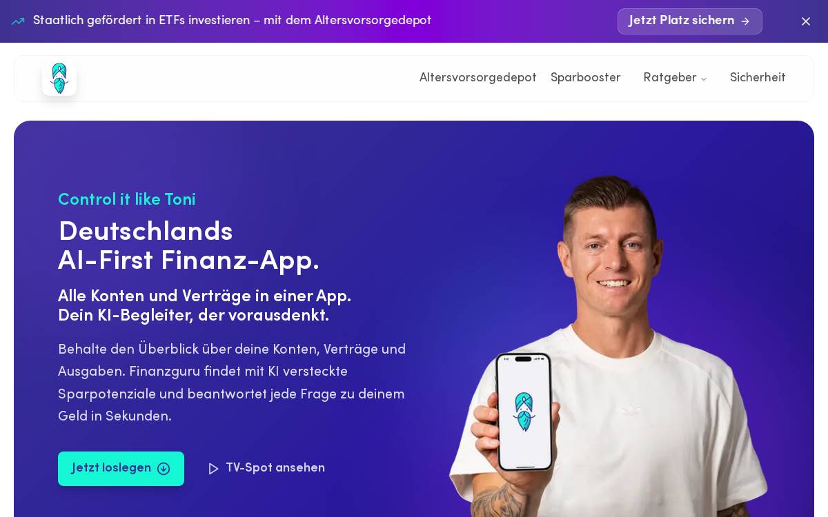 Finanzguru website preview