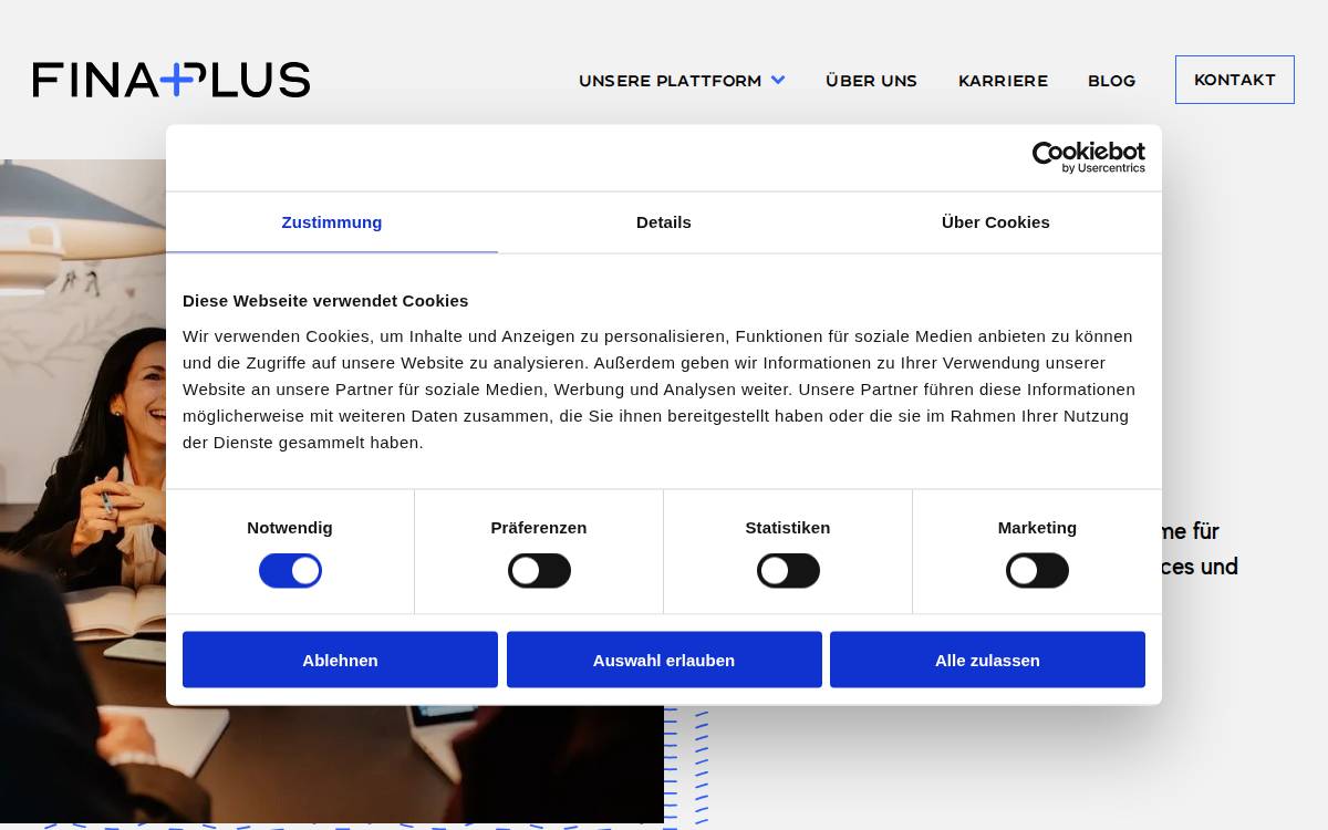 FINAplus website preview