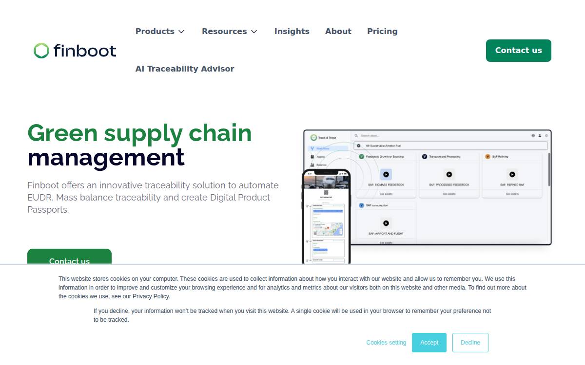 Finboot tech website preview