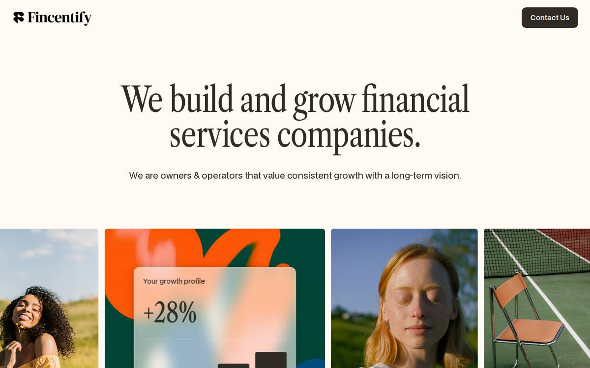 Fincentify website preview