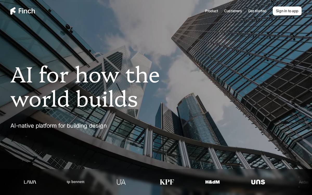 Finch website preview