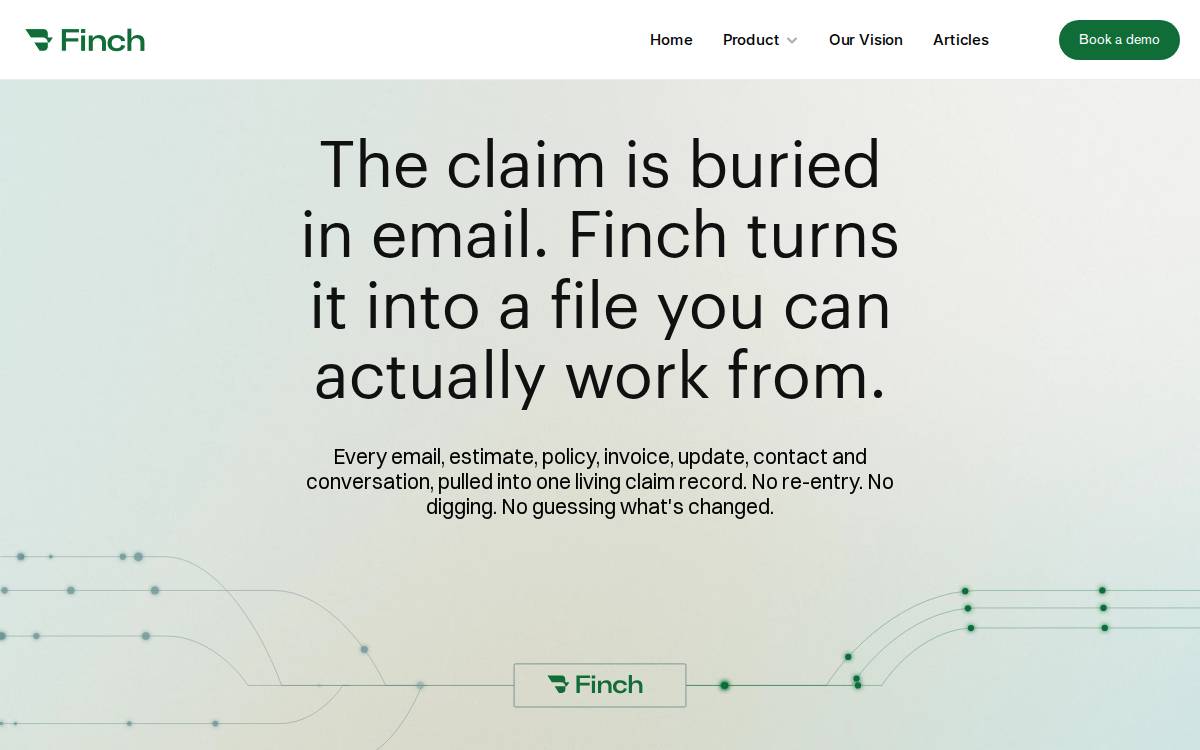 Finch Claims website preview