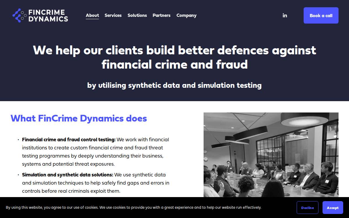 FinCrime Dynamics website preview