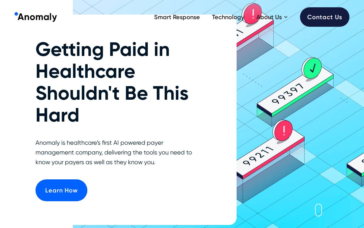 Findanomaly website preview