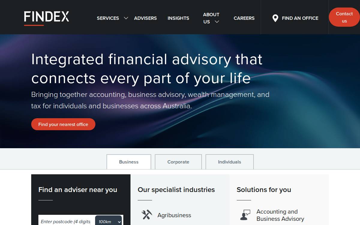 Findex website preview