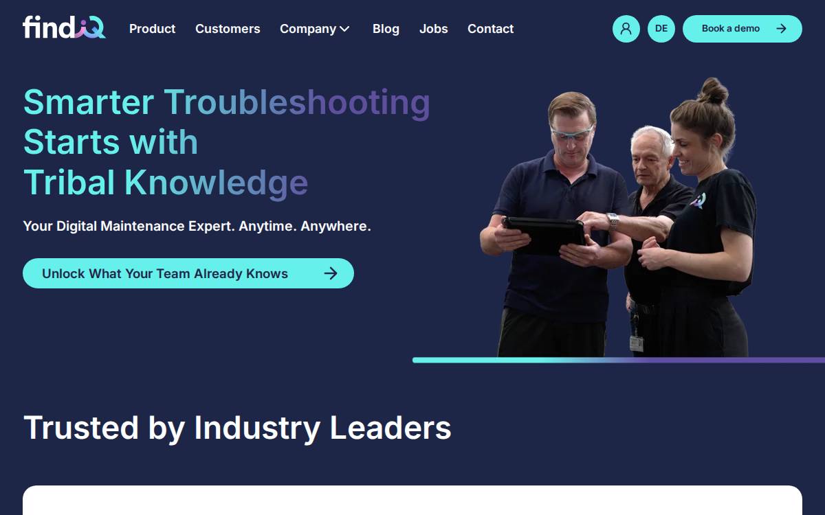 findIQ website preview