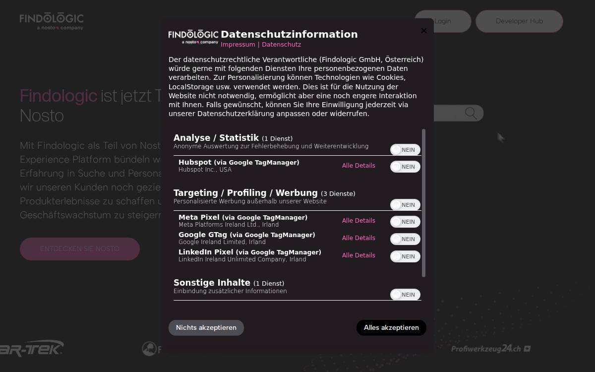FINDOLOGIC website preview