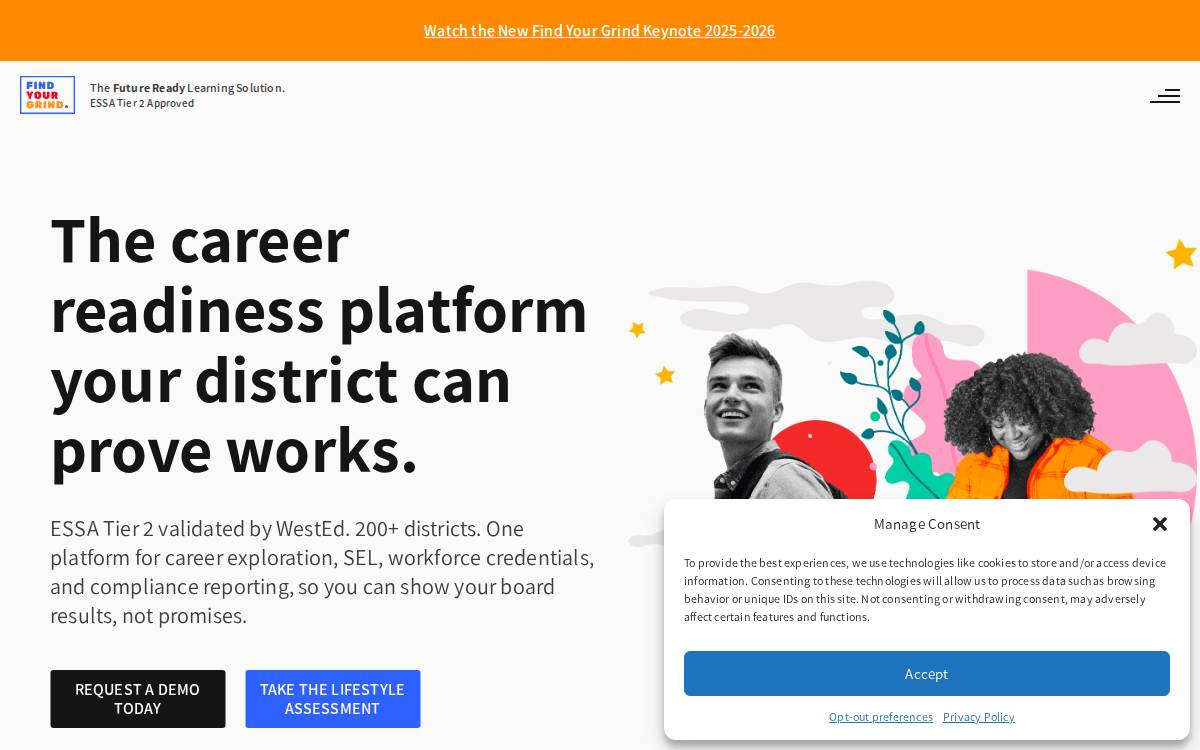 Find Your Grind website preview