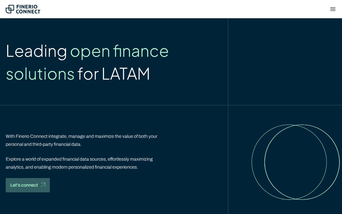 Finerio Connect website preview