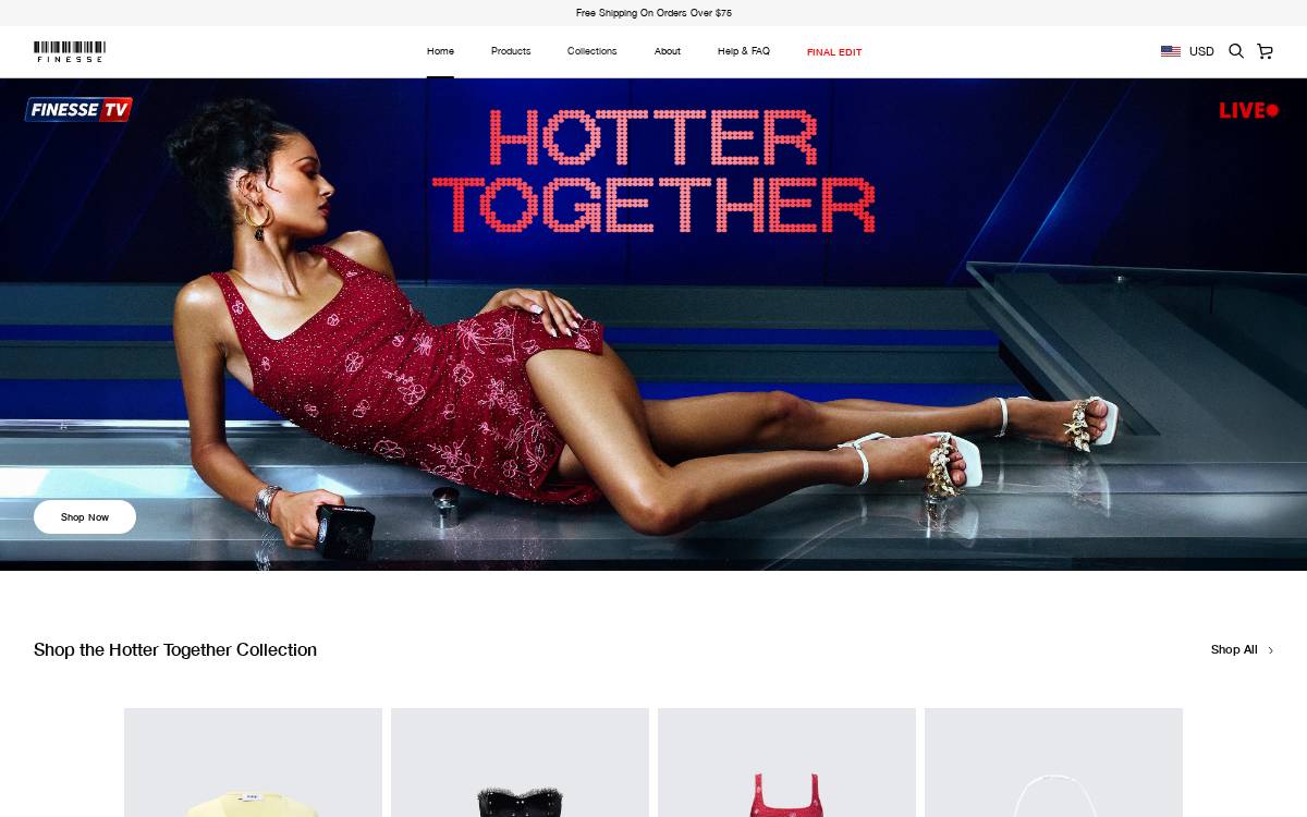 Finesse marketplace-b2c website preview