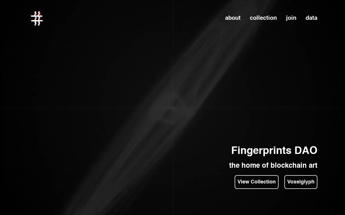 FingerprintsDAO website preview