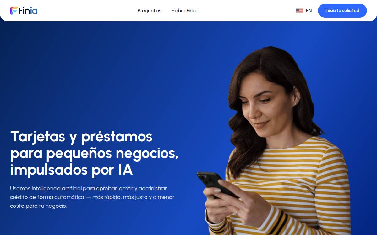 Finia website preview
