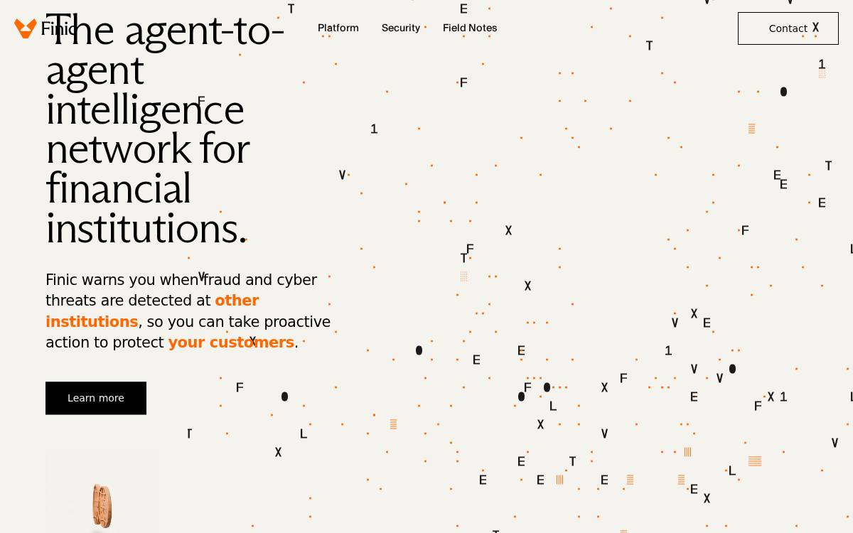 Finic website preview