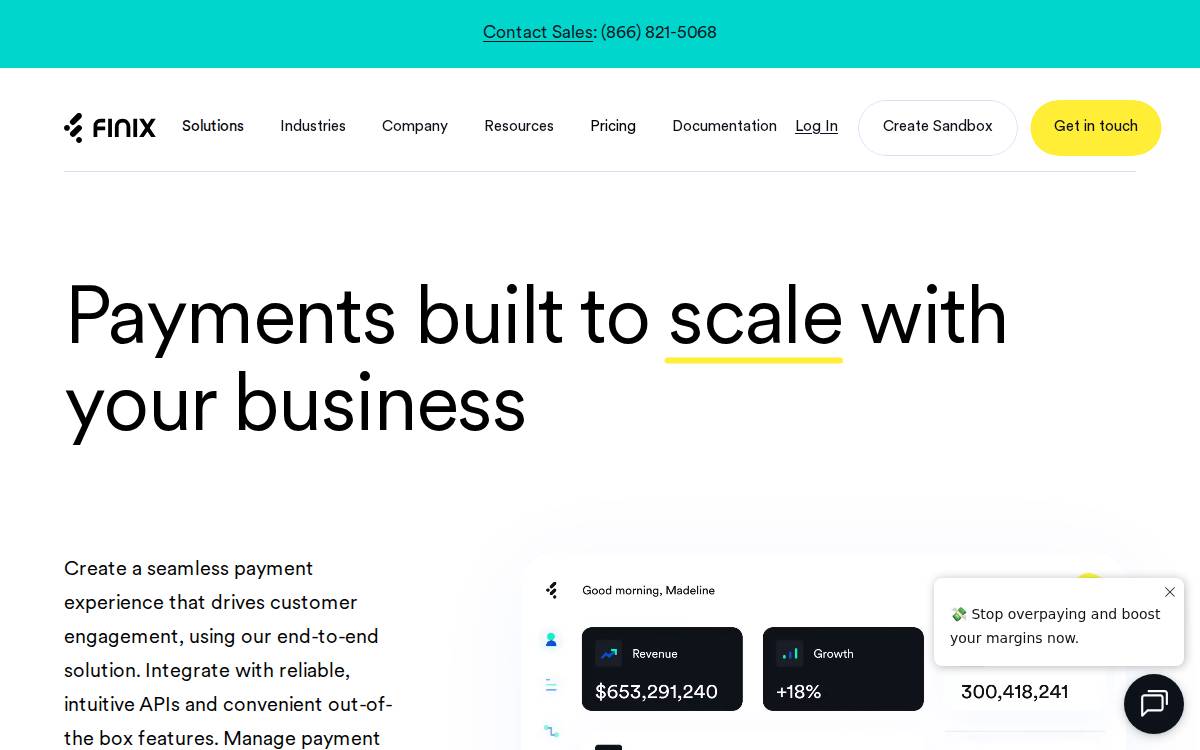 Finix website preview