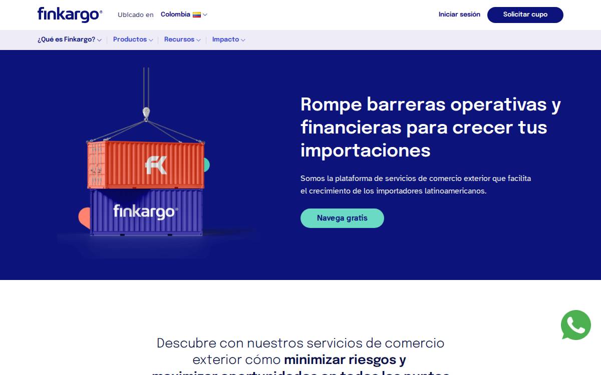 Finkargo website preview