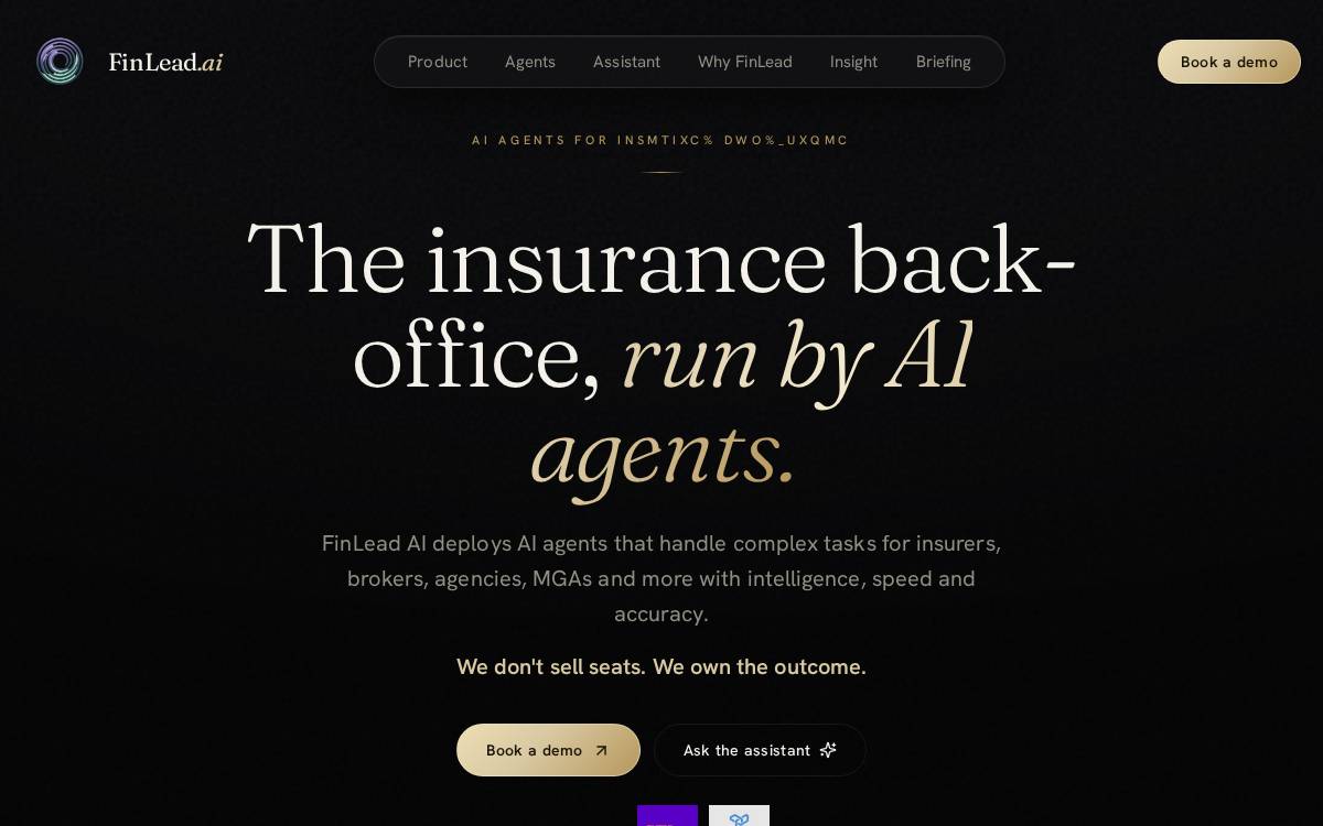 FinLead AI website preview
