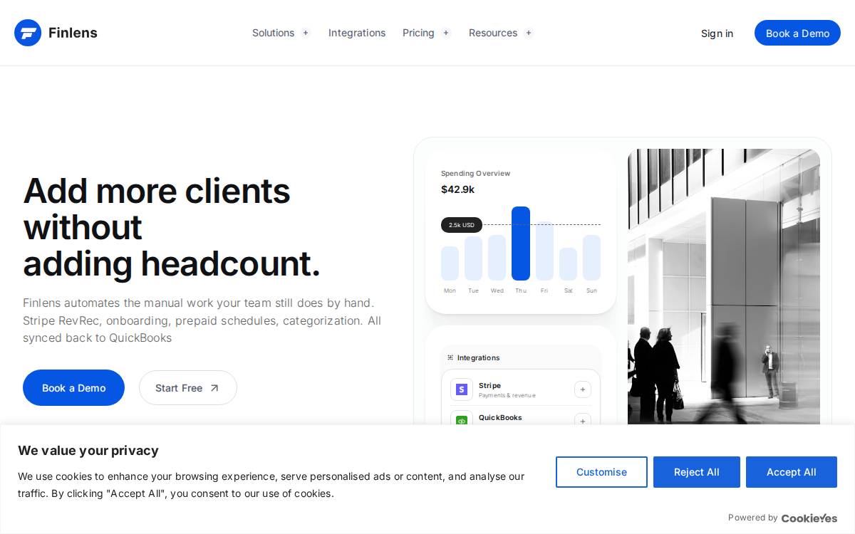 Finlens website preview