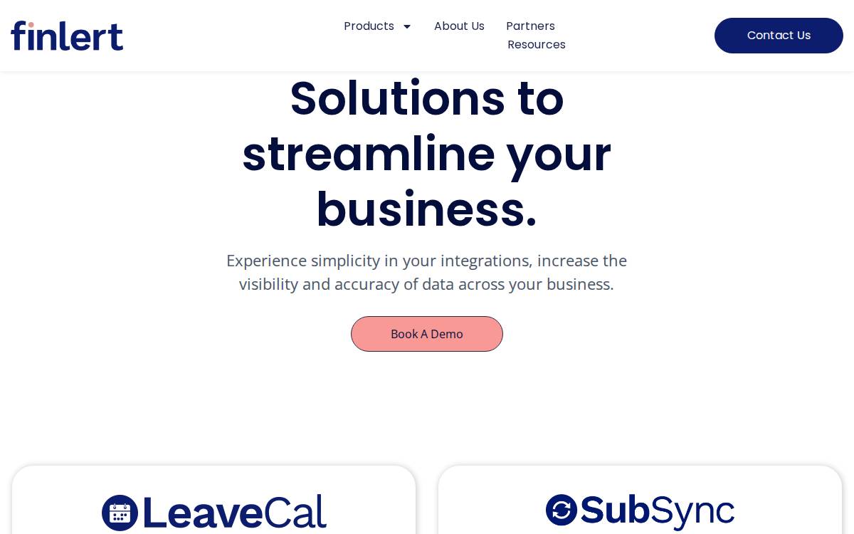 Finlert website preview