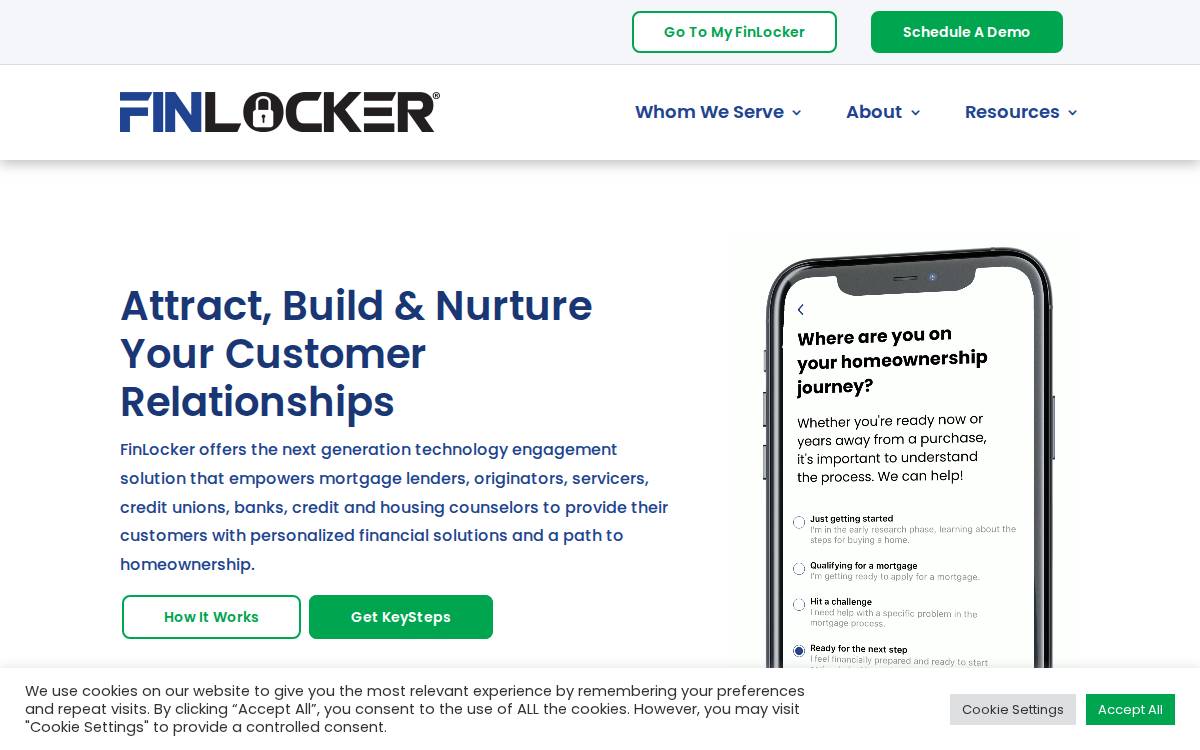 FinLocker website preview